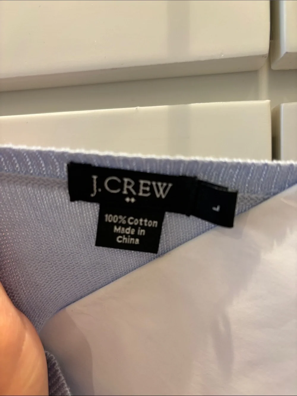 J. Crew Men's Pale Blue V-Neck Sweater